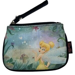 Disney Tinker Bell Coin Purse Wristlet Wallet Fairy Magic Sparkle Pouch Y2K